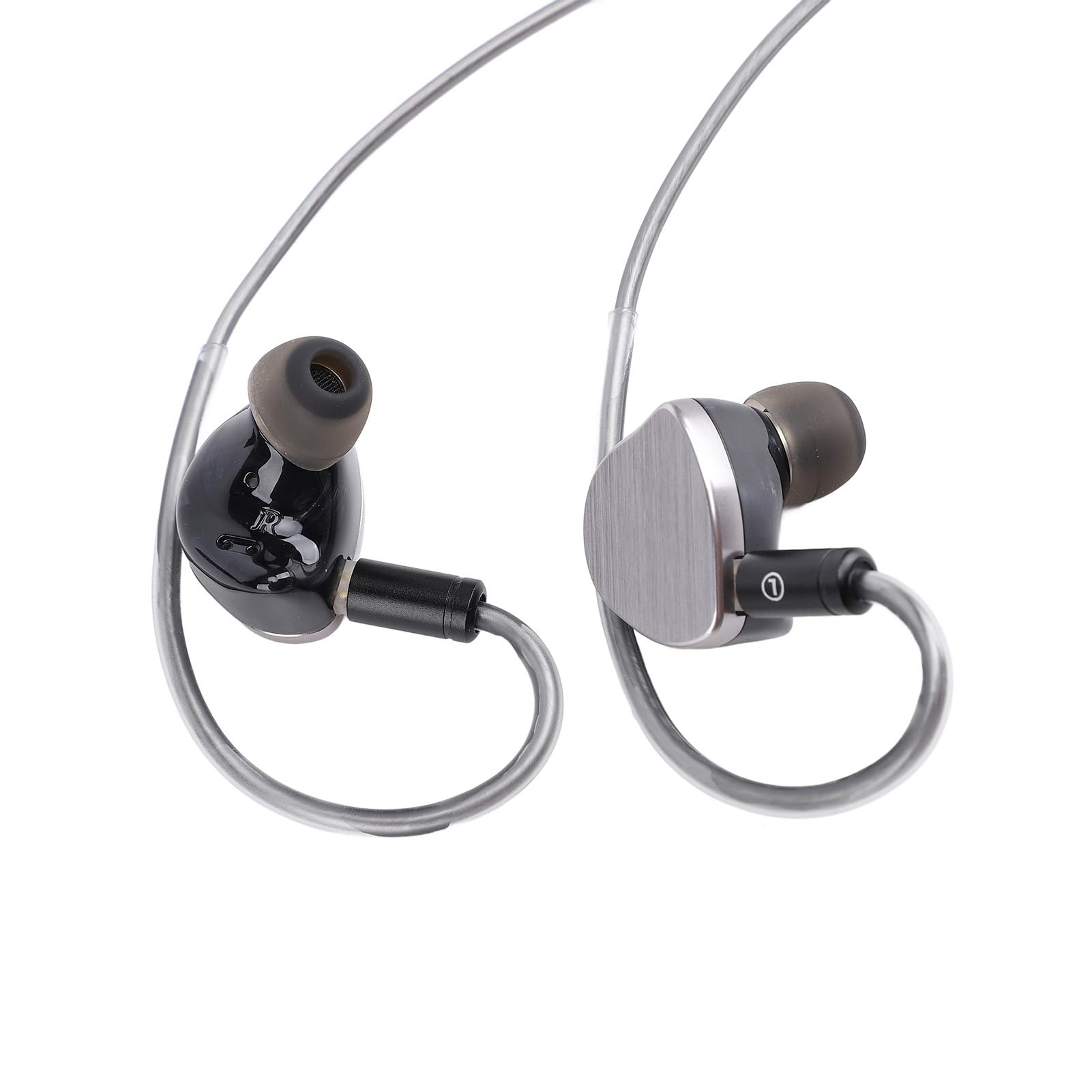 Bewinner Przewodowe Słuchawki Douszne HiFi, Słuchawki Douszne z izolacją Hałasu, Dynamiczny Przetwornik 12 Mm 2-pinowe 3,5 Mm, do Monitorów Studyjnych dla Muzyków, Piosenkarzy, Audiofilów (BQ10 3,5