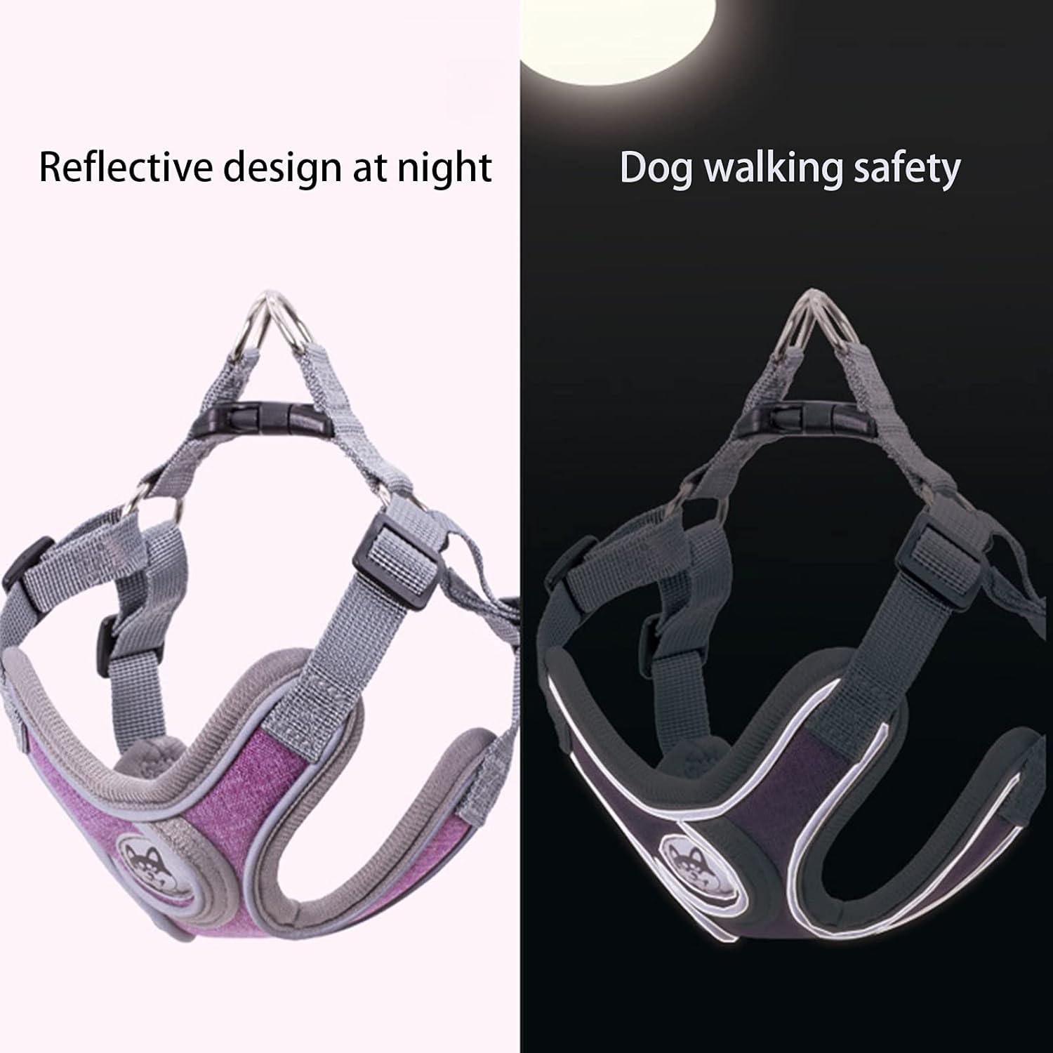 SKXEO Dog Harness Small Dog No Pull Harness and Lead Set Adjustable Breathable Reflective Lightweight Pet Vest Harness Escape Proof Dog Harness Easy Control for Outdoor Walking Training - Image 5