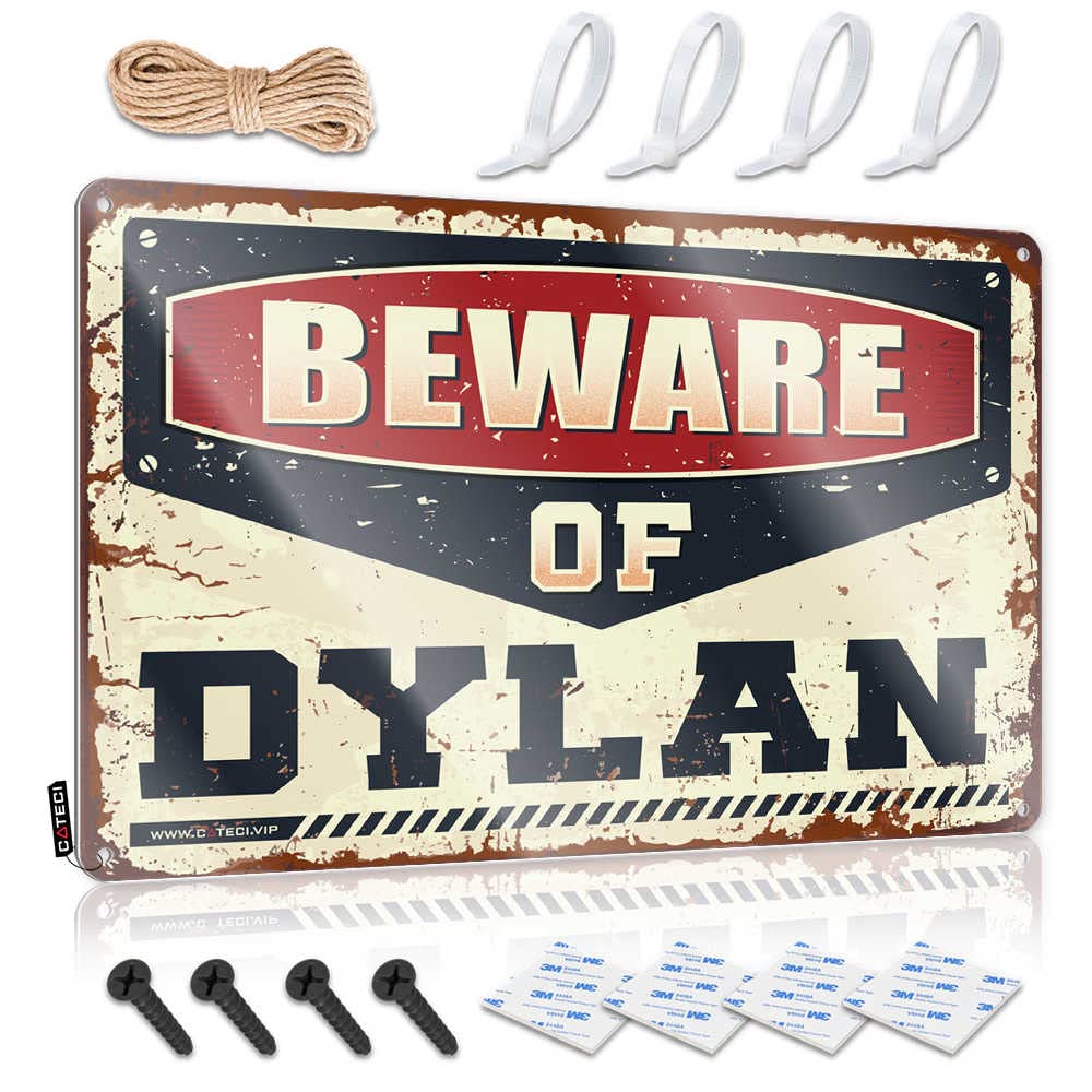Outdoor Signs And Decor Beware Of Dylan Sign Decaor Sign Bar Wall Decor(20X30CM)