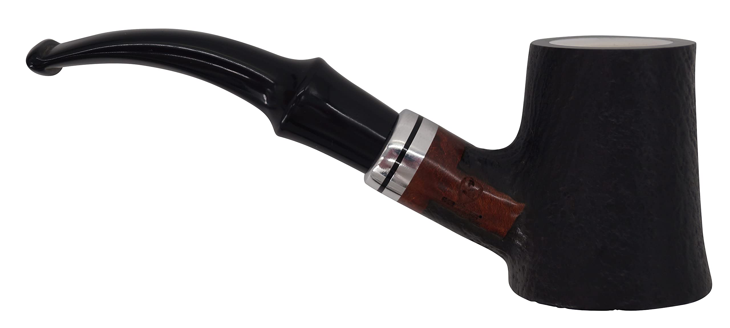GERMANUS Pipe à tabac fabriquée en Italie avec insert en mousse de mer et sac à pipe, filtre de 9 mm, n° 17