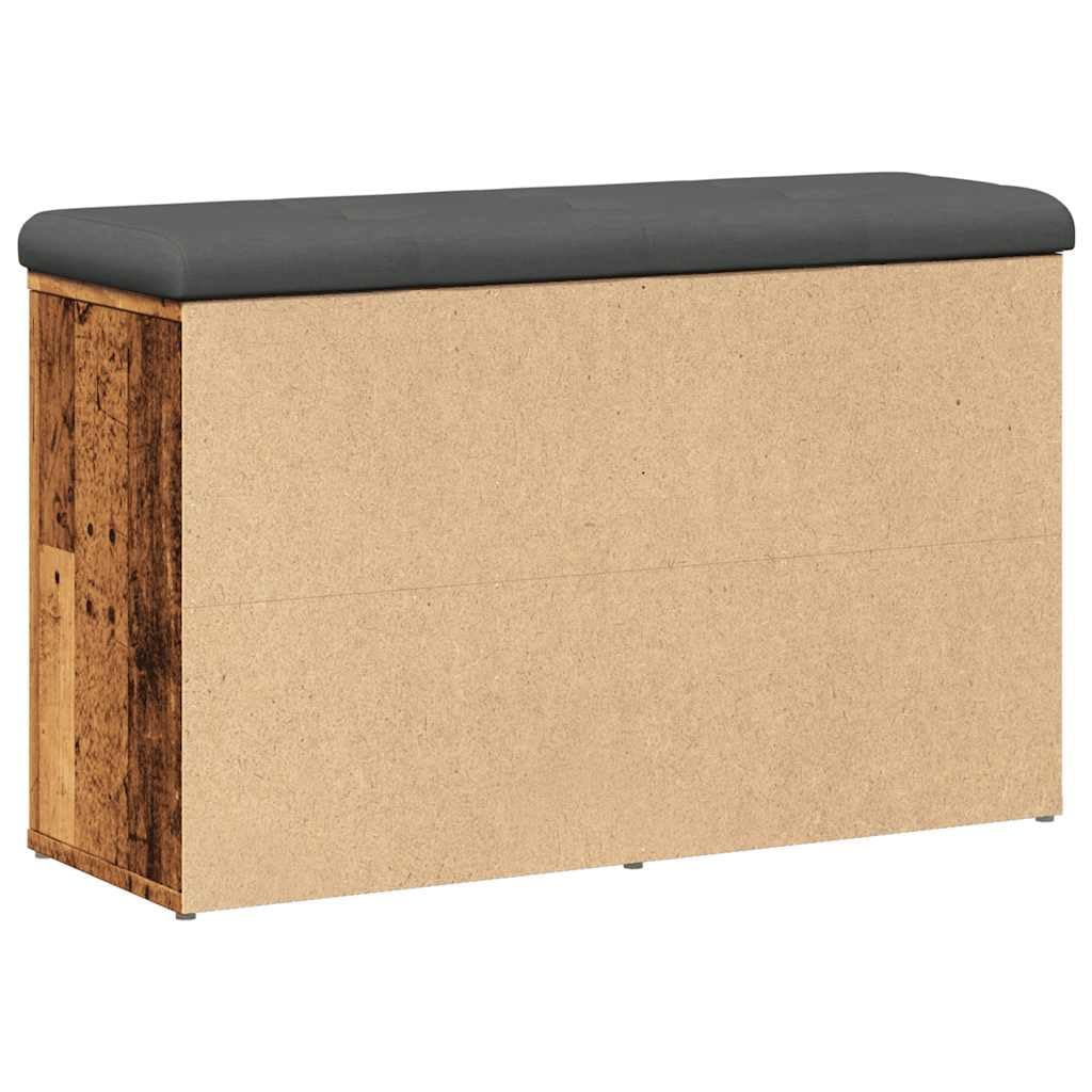 vidaXL Panca Porta Scarpe Legno Antico 82x32x50 cm Legno Multistrato, Panca portascarpe, Panca scarpiera, scarpiera, Panca, Panca portaoggetti
