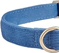 Vista 95 de Collar de Algodón Suave para Perro con Hebilla de Metal Ajustable de Servicio Pesado Cómodo Collares de Pana para Perros Pequeños, Medianos