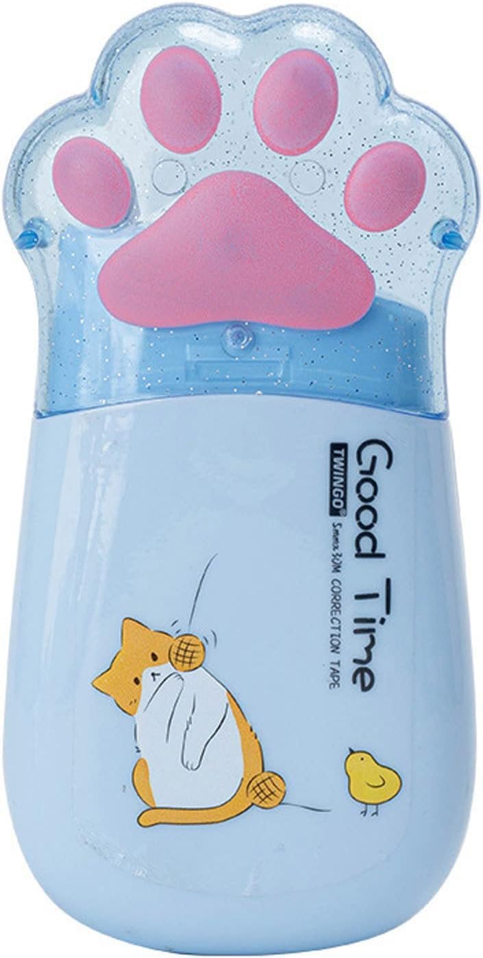 Jowxsx Adorable for Cat Paw Correction Tape Eraser Co Tape Cute Tape Cream Color Out Tape Corrective Tape Easy to Use School Stationery for Boys Girls Gift Random,Erasers and Correction Products