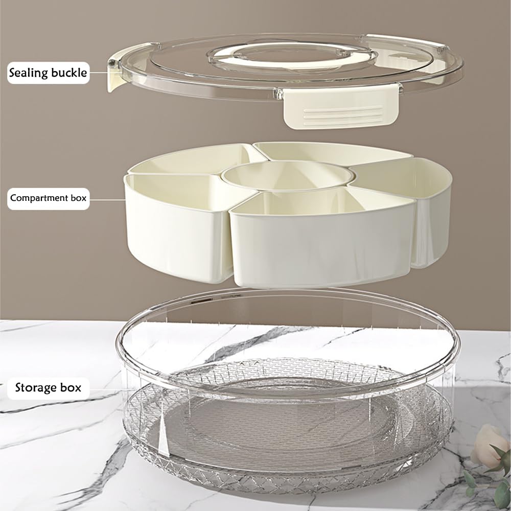 Boîte à Goûter Avec 6 Compartiments – Parfaite Pour Pique-nique, Fêtes Ou Voyages – Transparente, étanche Et Portable