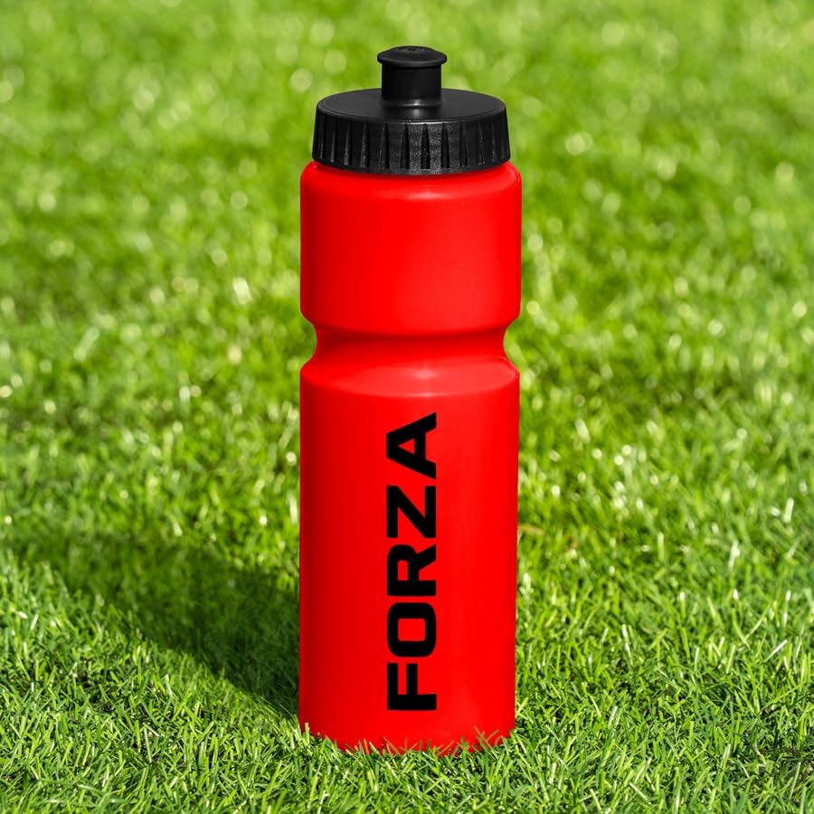 FORZA 750ml Sports Drink Water Bottles - BPA Free, Soft Squeeze Plastic - Packs Available (Pack of 96, Red)