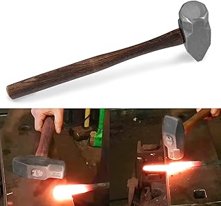 Camoo Blacksmith 4LB Hammers for Farrier Knife Maker Blacksmith Forging Tool