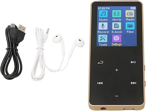 Reproductor de MP3 con Bluetooth, reproductor de MP3 MP4, reproductor de música portátil con pantalla táctil de 1.8 pulgadas, sonido sin pérdidas de