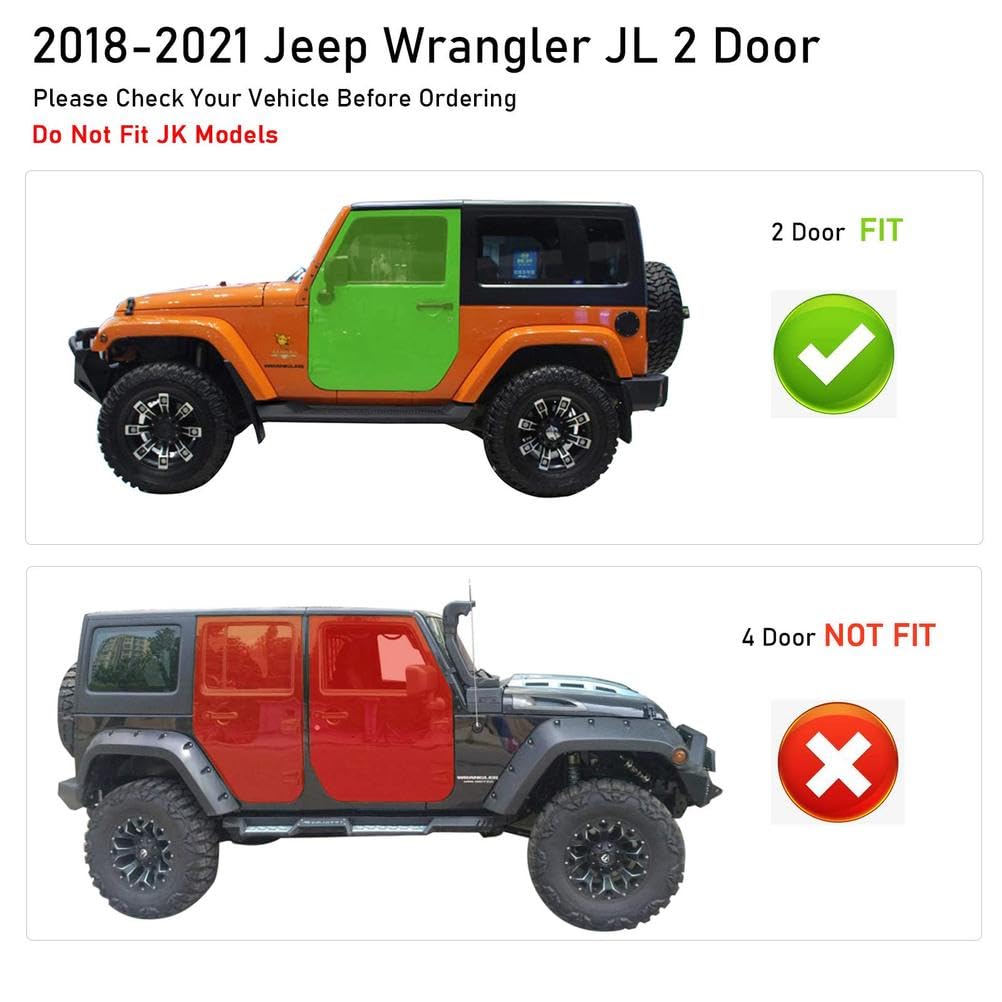 Marchepieds Nerf Barre de Marche Glisseurs Latéraux Compatibles avec Jeep Wrangler JL JLU 2 Portes Accessoires 2018-2022