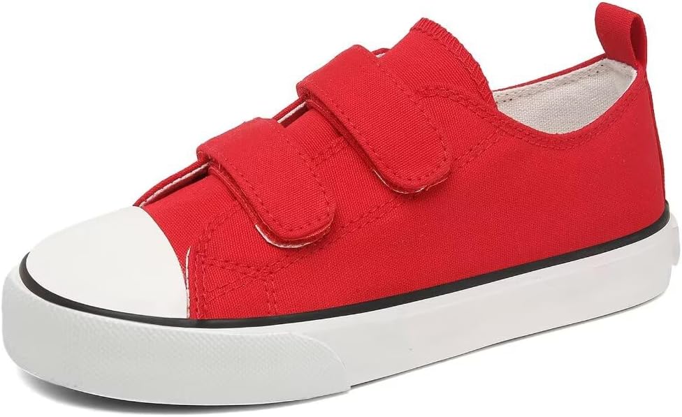Toddler Little Kid Cushioned Canvas Shoes Slip On Sneakers Soft and Durable