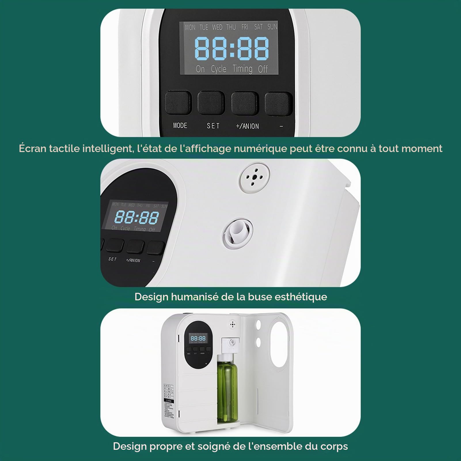 Machine à Air Parfumée Intelligente 600m³, Diffuseur D'huiles Essentielles D'arôme Professionnel 160 ML, Machine à Air Parfumée de Type divisé Système de Diffusion par