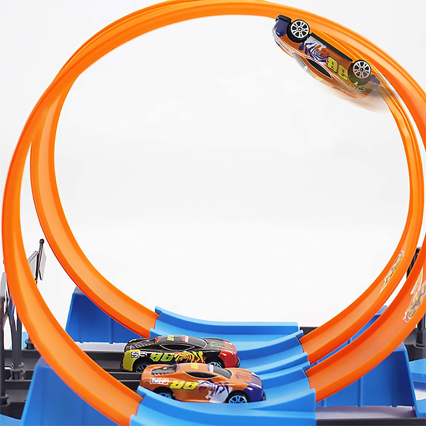 Pista De Coches De Carreras 360° Con Rotación Y Escalada - Juguete De Interior Y Exterior Para Niños De 3 A 14 Años (Set Completo)