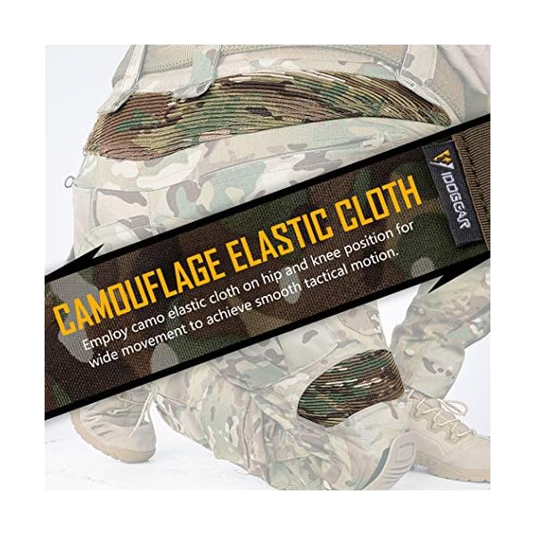 IDOGEAR G3 Combat Pants with Knee Pads Multi-camo Pants for Men Outdoor Airsoft Paintball Outdoor Camo Tactical Trousers (Multi-camo Black,34W x 32L) - Image 5