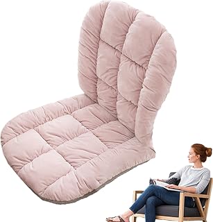 Cojines para asientos de interior con respaldo alto, cojines para asientos de dormitorio con respaldo alto | Suave cojín del asiento, cojín antideslizante para silla de trabajo, cómodo cojín para