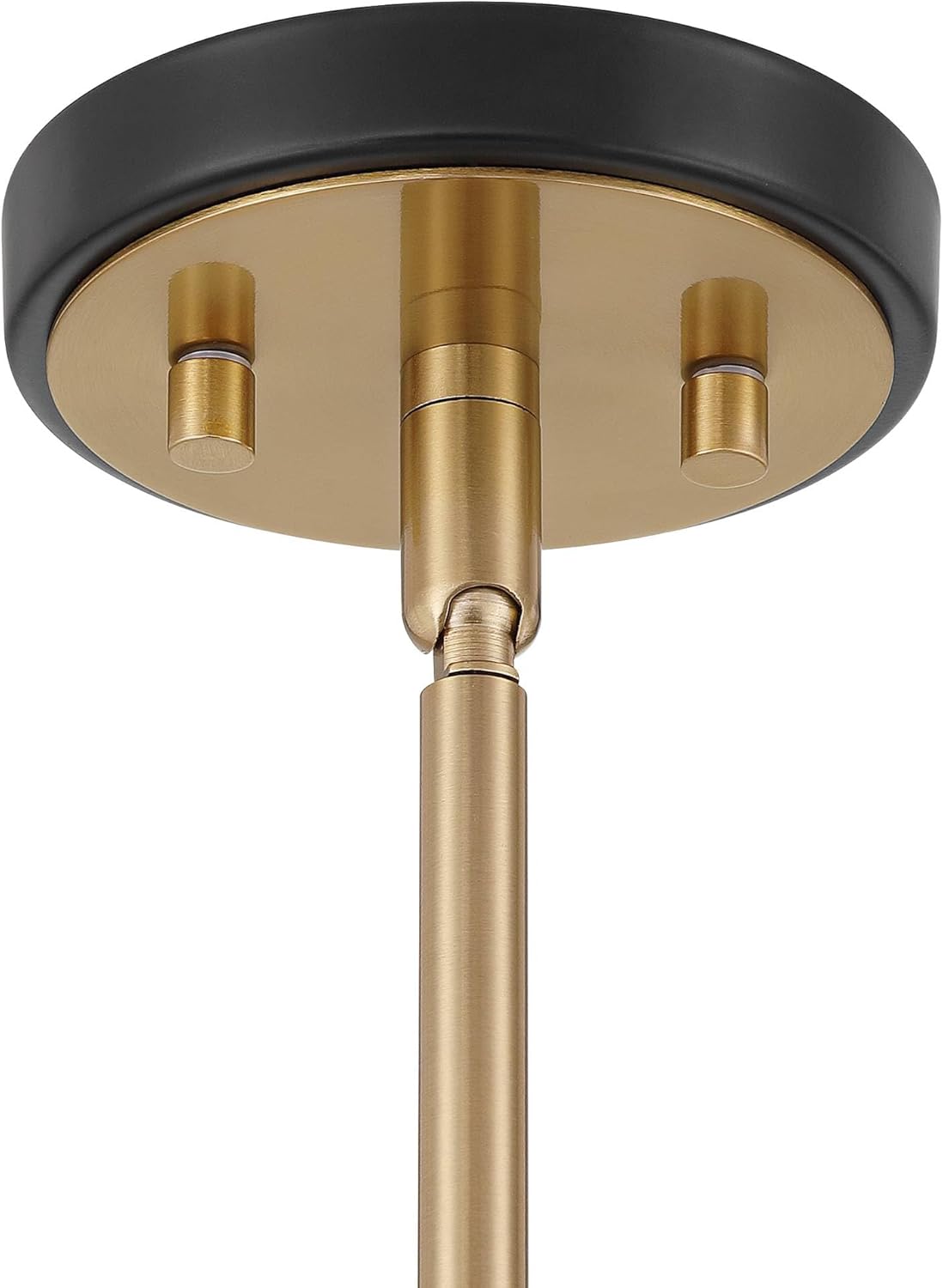 Possini Euro Design Carlyn 10 1/2" Mid Century Modern Art Deco Pendant Ceiling Light Fixture Dining Room Over Table Kitchen Island Foyer Hanging Round Black Gold White Glass Hallway Entryway Mini