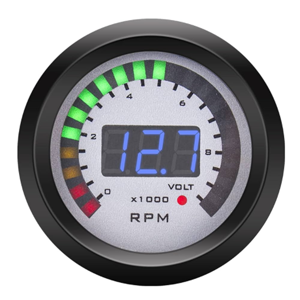Amazon.co.jp: デジタルタコメーターゲージ 12V 4/6/8 気筒