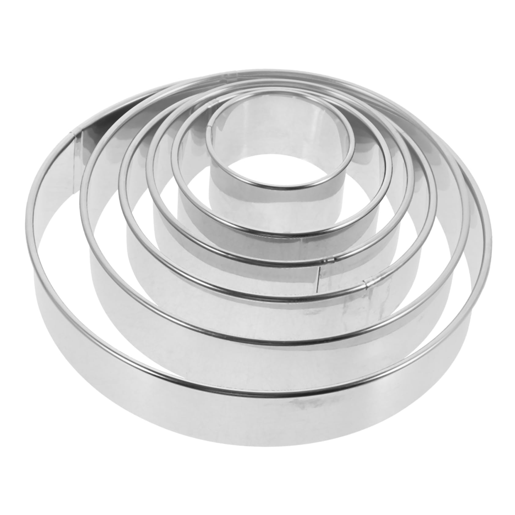 STOBAZA 6pc Large Dumpling Maker Set Stainless Steel Baozi Press Easy to Use Perfect for Home Kitchen