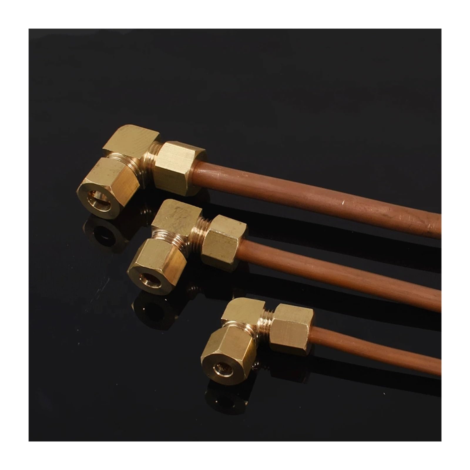 6 8 9,52 10 12 14 15 16 18 20 22 25 28mm tubo de unión de compresión codo OD 90 grados conector de tuberías de latón acoplador aire acondicionado(22mm)