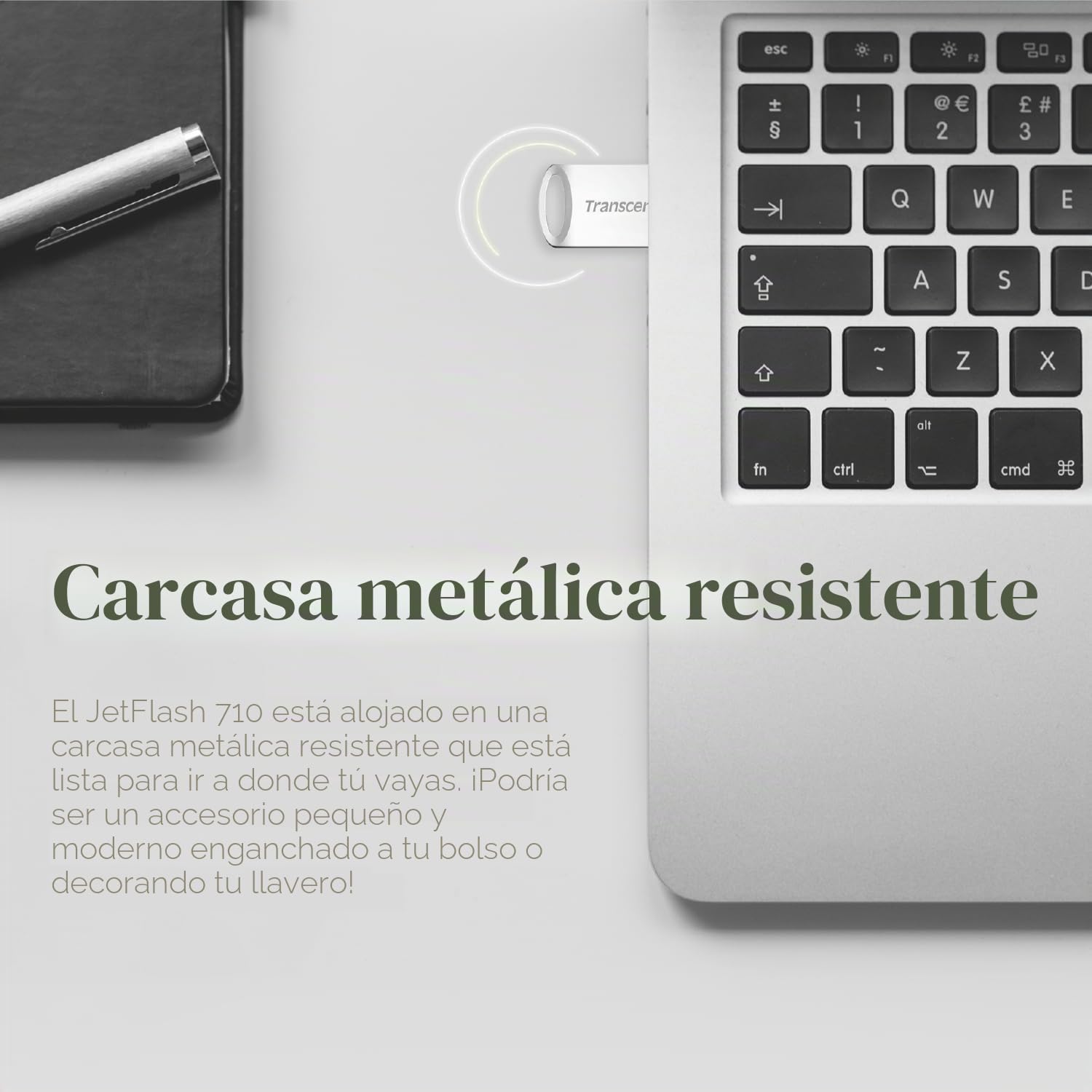 Transcend USB JetFlash 710, 256GB, Memoria Flash USB 3.1, Diseno de Metal - TS256GJF710S