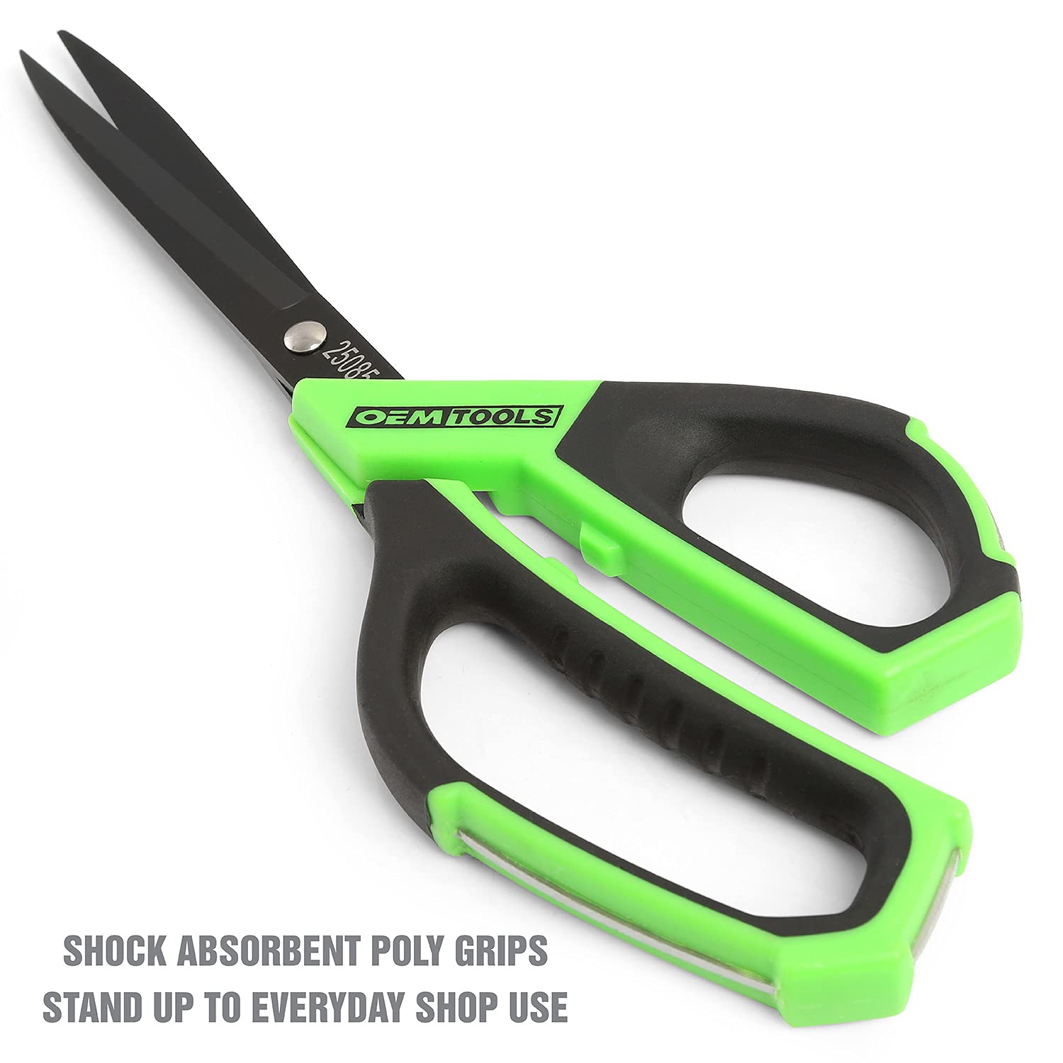 OEMTOOLS 25085 Tijeras de utilidad de 25,4 cm, tijeras de acero inoxidable duraderas, tijeras recubiertas de carbono, suministros de oficina ergonómicos, tijeras multiusos