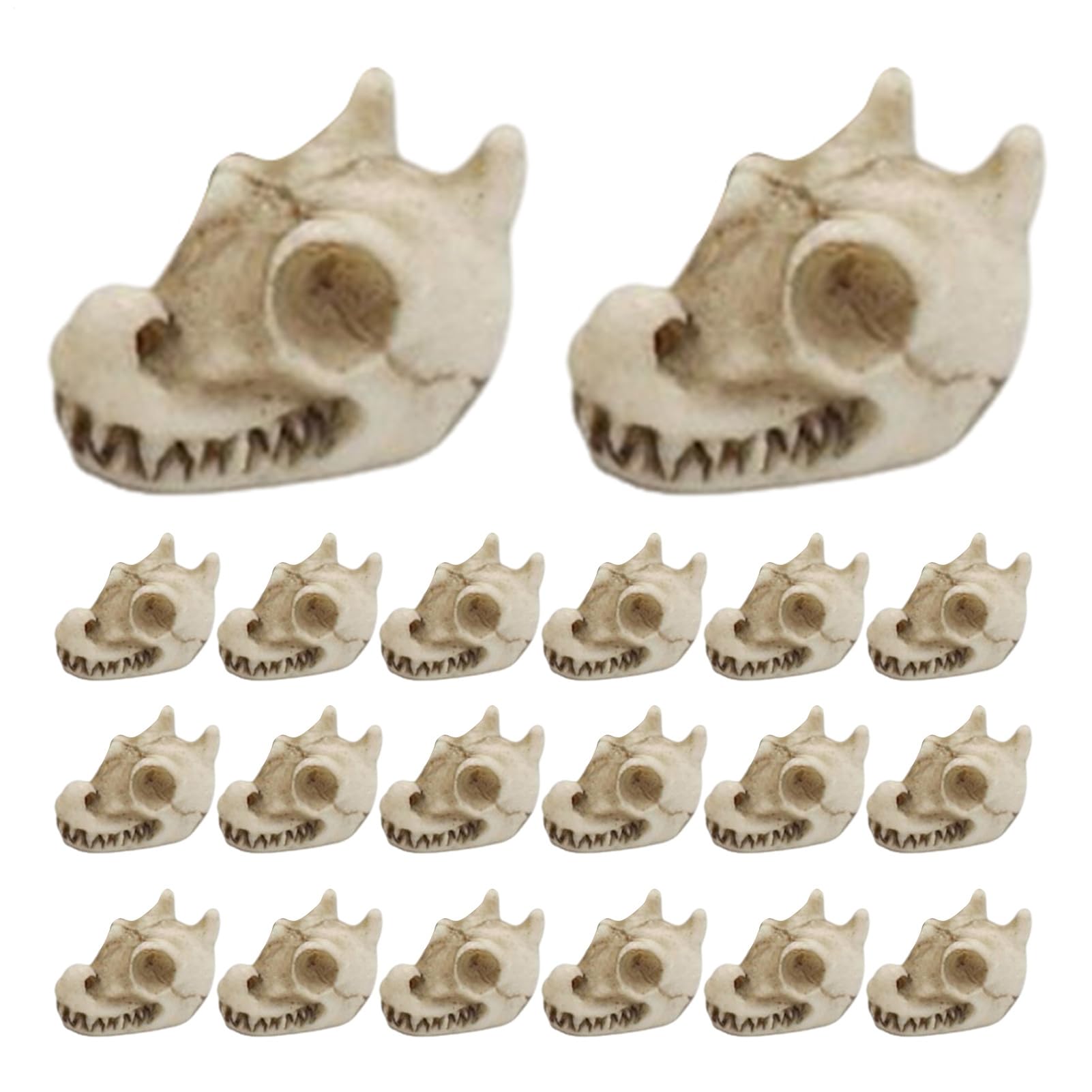 Decorative Rocks - Dragon Skull Design Vase Filler Stones | 20Piece Resin Decoration for Landscaping Outdoor Indoor Aquarium Garden