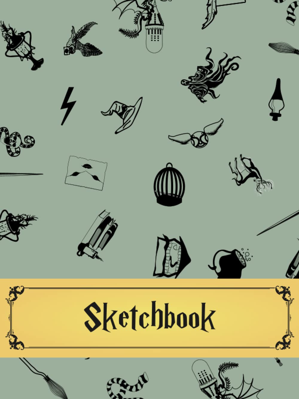 Sketchbook: Wizard Inspired Hardcover Blank Sketch Book for Drawing & Sketching | Suitable for Kids of All Ages