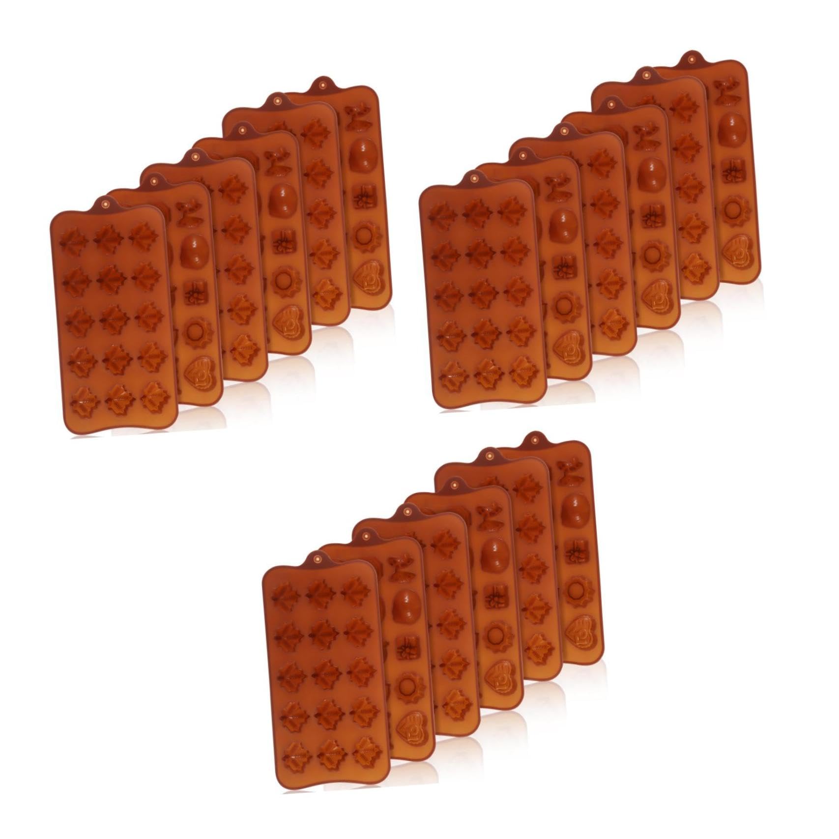 PRETYZOOM 18 Piezas De Molde De Chocolate Moldes De Hoja De Arce Para Dulces Moldes De Gomitas Para Pasteles Para Hornear Para Piruletas Para Galletas