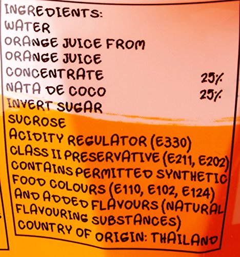 Image of Mogu Mogu Orange Juice with Nata de Coco Jelly 320ml (Pack of 18), Refreshing Tropical Thai-Made Sip & Chew Beverage