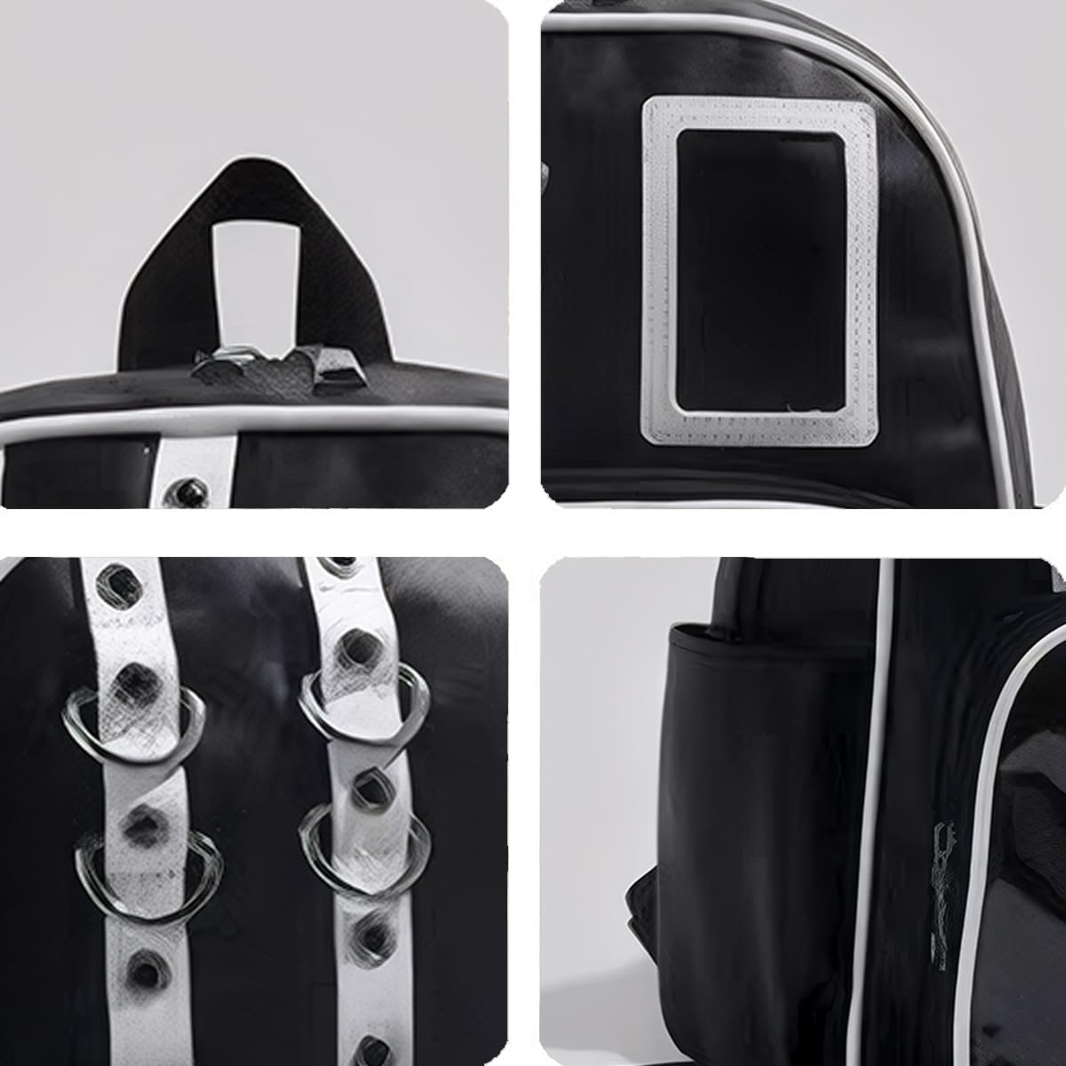 Girls Backpack Ita Bag with Pin Display Insert Y2k Bag for Anime Cosplay (Black) - Image 4