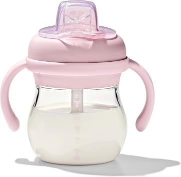OXO Tot Transitions Soft Spout Sippy Cup with Removable Handles - 6 oz. - Blossom