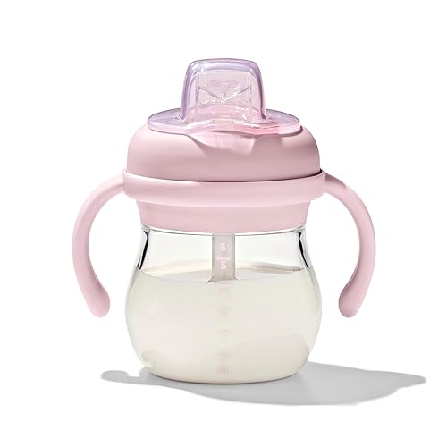 Miniatura 7 de OXO Tot Transitions - Vaso para sorber de boquilla suave con asas extraíbles, 6 onzas, flor