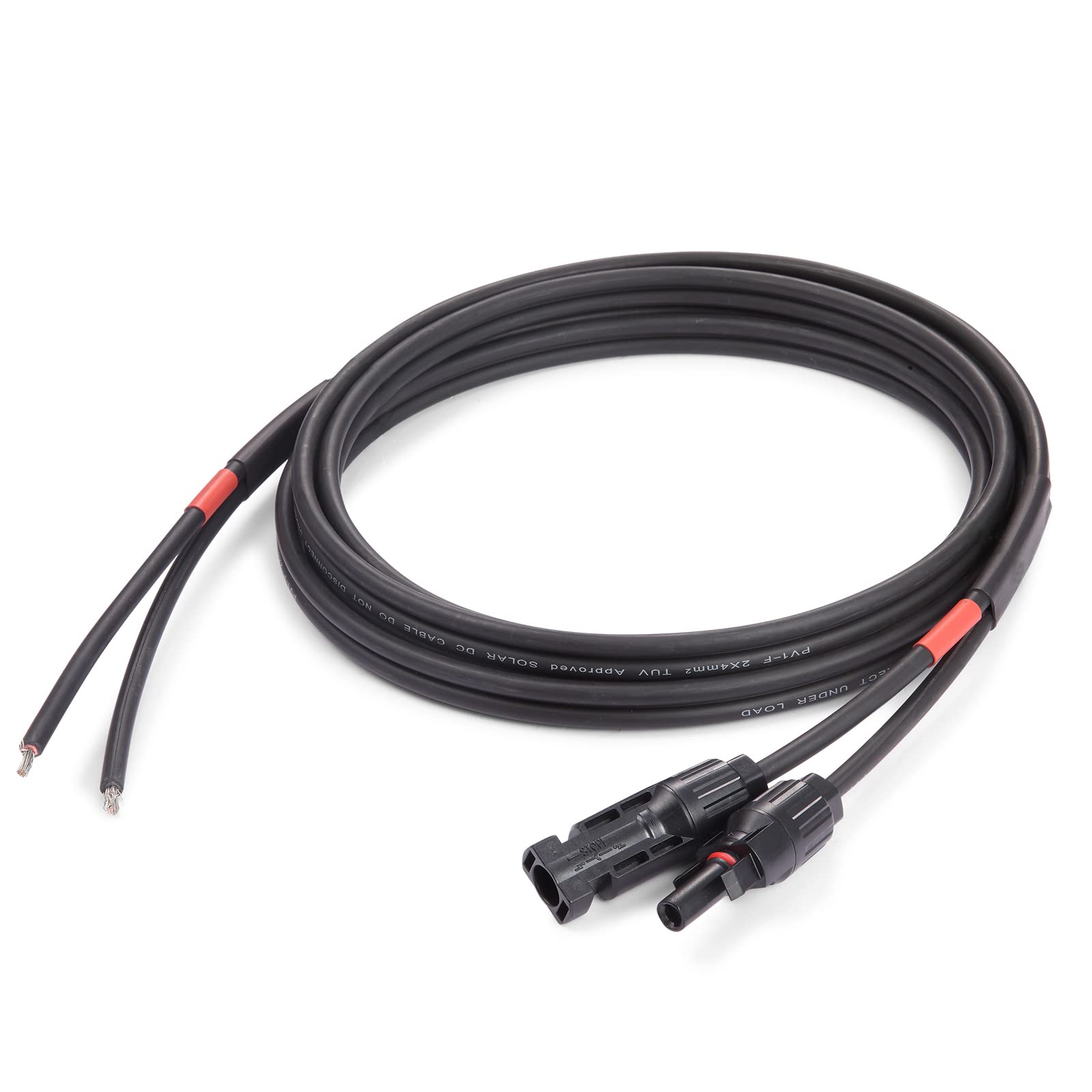 Solarkabel 4mm², Verlängerungskabel, Solarkabel Verlängerung 15M (50ft) mit Stecker, Photovoltaic (PV) Kabel, Solarpanel Verbindungskabel (12AWG)
