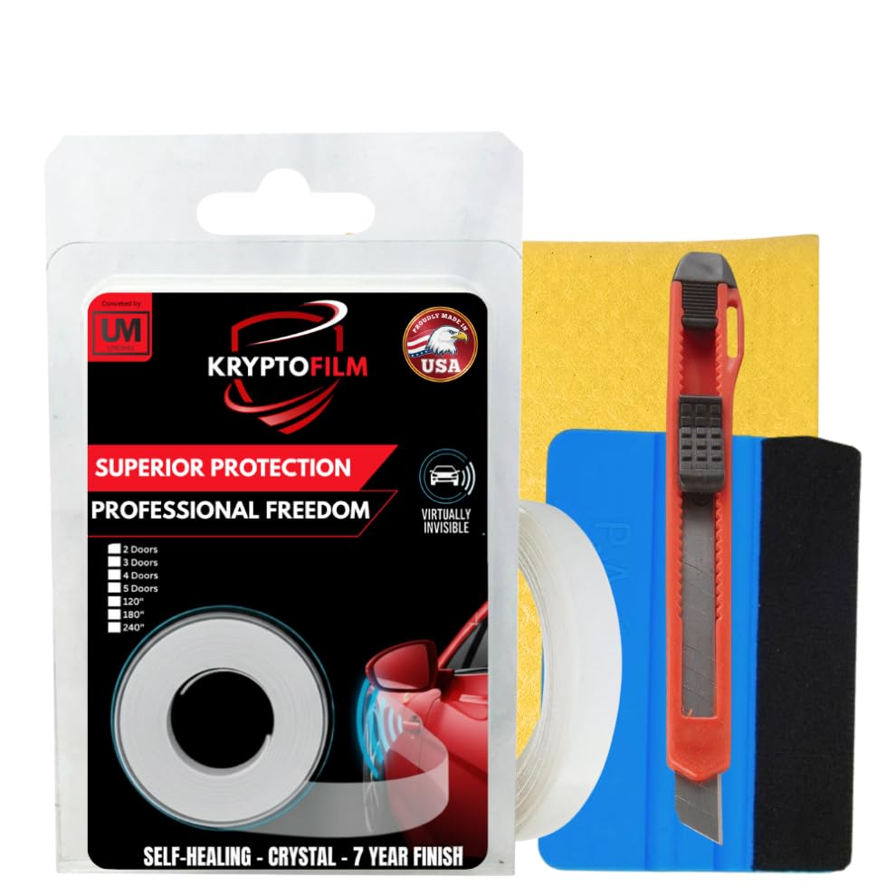 シークレットシールド　プロテククティブスムーシング　シークレットシールド10本 Amazon.com: 5 Door Edge Paint Protection Film Kit w/Squeege, Knife