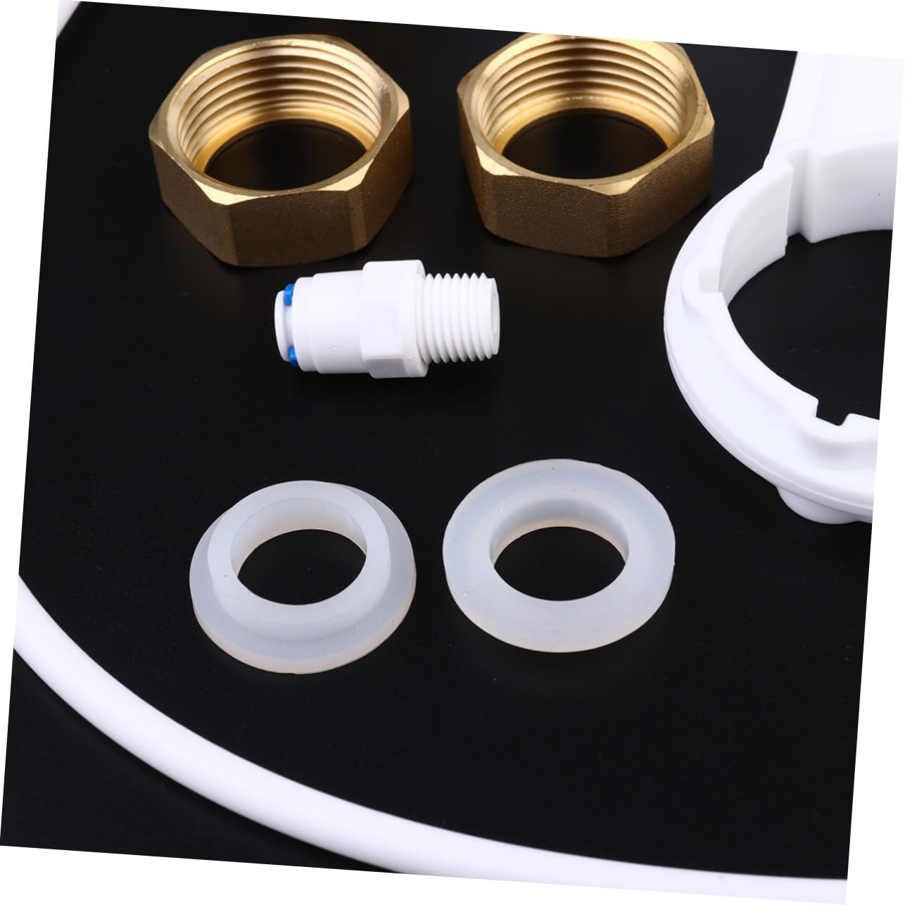 Homoyoyo Wasserhahnfilter mit Wasserentkalkungsfunktion aus Kupfer und Kunststoff 189l/h Leistung Schützt Armaturen im Badezimmer und Ländlichen Bereichen