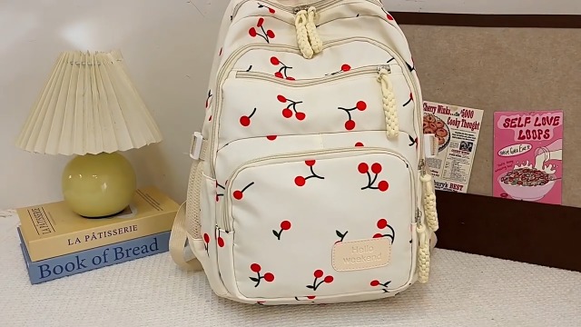 Amazon.com | jingyuKJ Coquette Cherry Backpack - Cute Kawaii  display picture 2