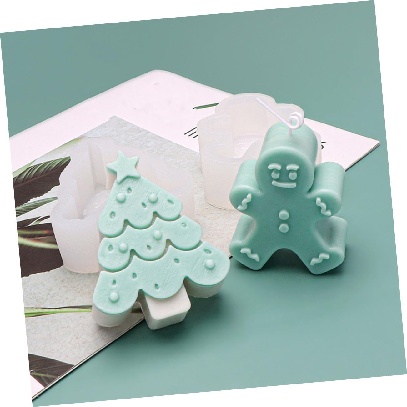 Silicone Candle DIY Mold 3pcs Creative Christmas Tree Set