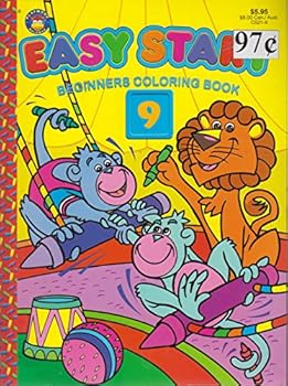 Paperback Easy Start Beginners Coloring Book, Number 9 Book