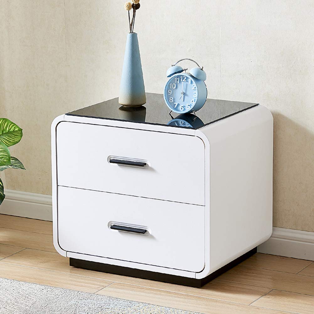 Table de chevet de rangement blanc moderne idéale pour embellir votre coin nuit