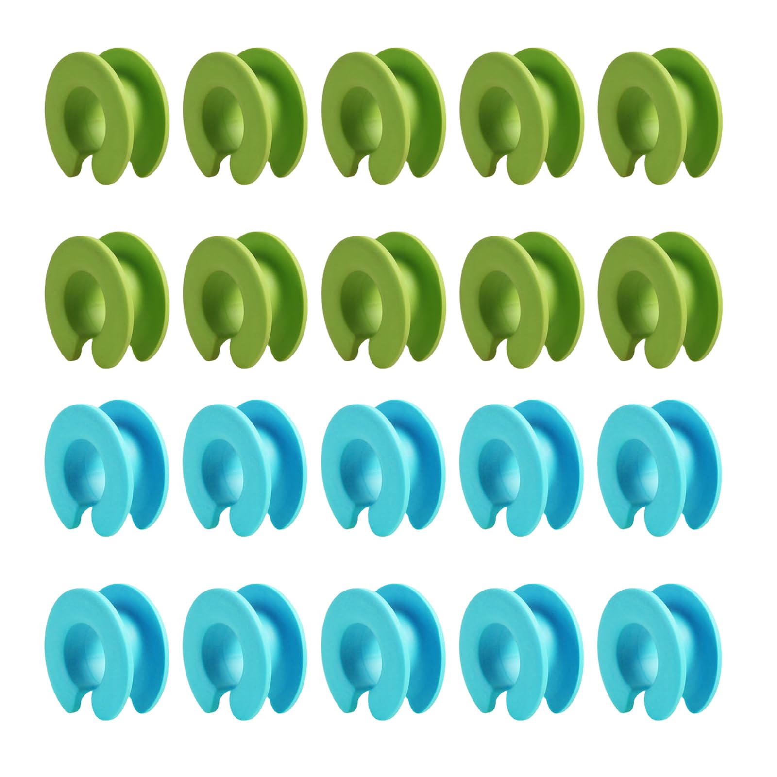 Jiqoe Green Upgraded Windproof Hanger Spacer Anti-Off Hanger Fixing Rings Hooks Colorful Suitable For Indoor & Outdoor 20Pcs/Set Fixed Hook Hangers