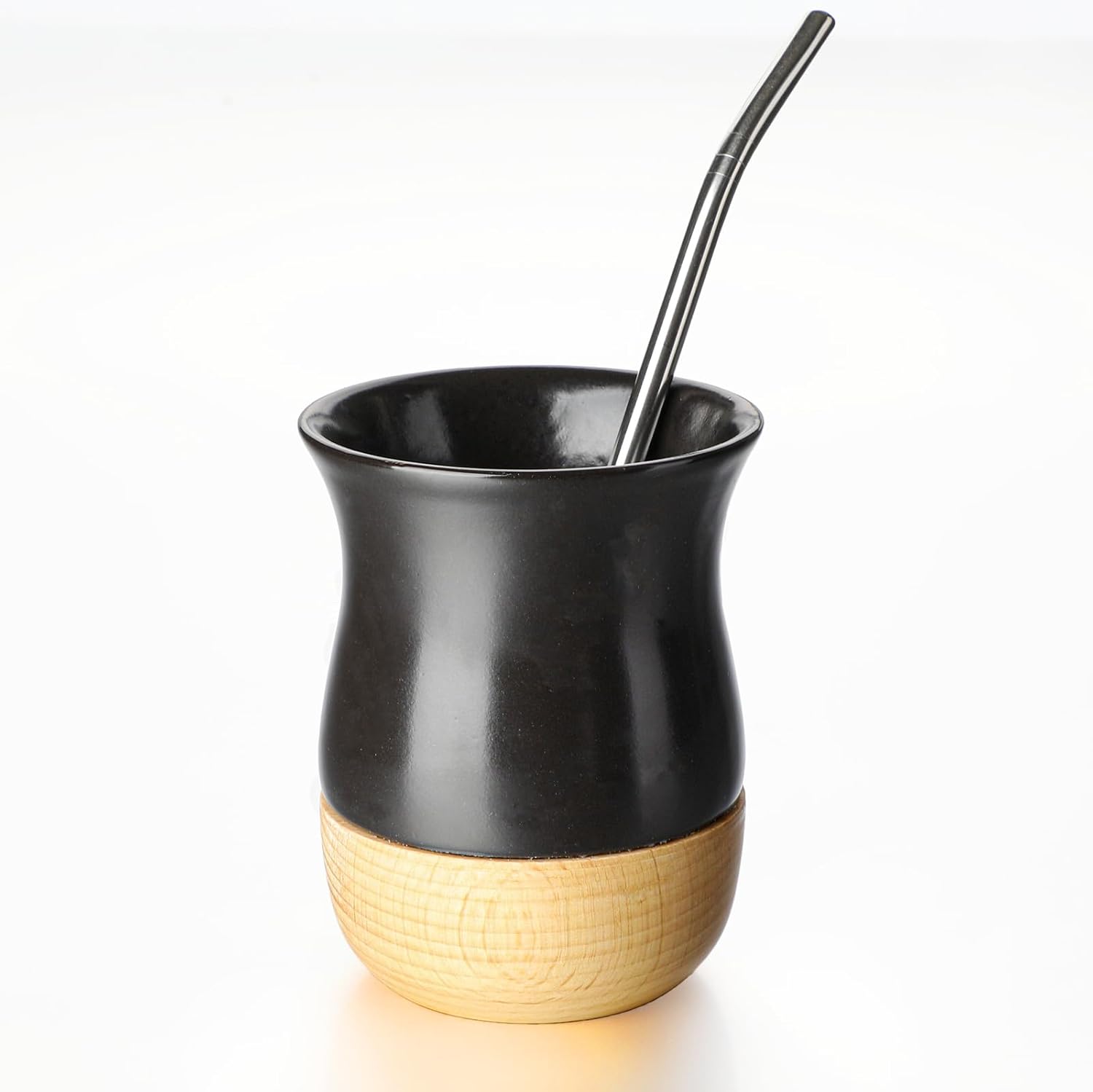 Yerba Mate Cup Set, Ceramic Mate Tea Cup 7 oz Tea Cup Set with 1 Straw