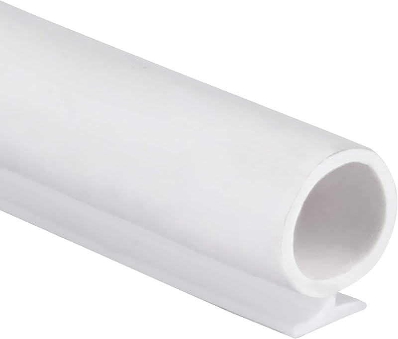 Perfil de vedação para janela com encaixe T-Slot Seal Supply, bulbo de 5/16" para receptáculo de 3/16" – 15,24 m, branco