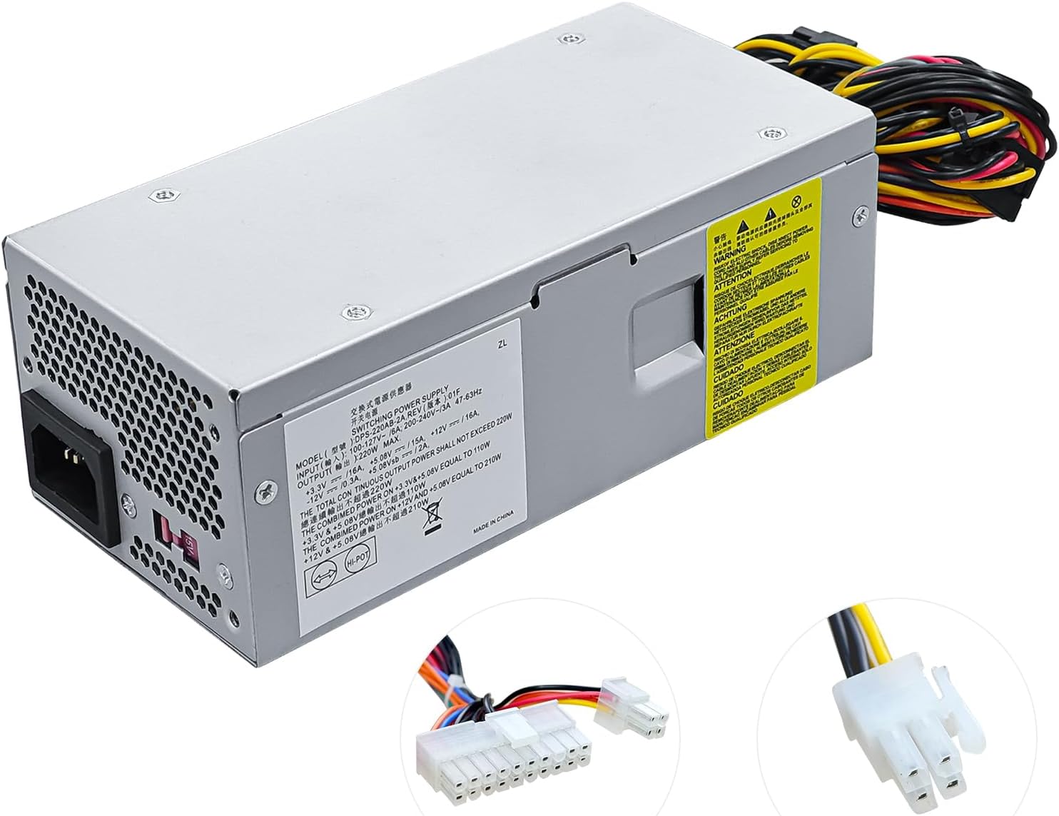 LXun Upgraded PC8044 220W DPS-220AB-2 A PSU Power Supply Compatible with HP Pavilion S5000 S5306 5118 5701 5716 5721 7301 7400 3130, Replace for 504965-001 504966-001 TFX0220D5W Switching Power Supply