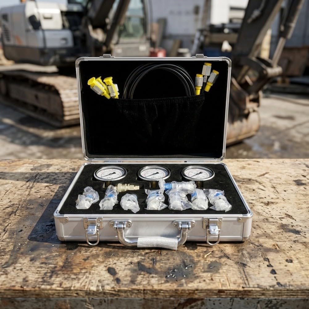 Kit para prueba Presión Hidráulica Excavadora 3 Manómetros Kit(9head hydraulic unit)