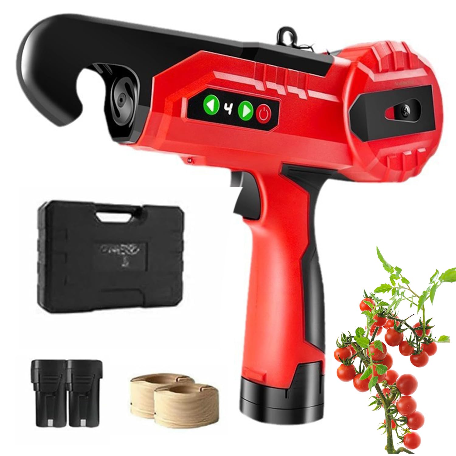 Genérico Atadora eléctrica de Enredaderas, niveladora automática de Alambre para Plantas, Ideal para Tomates, Uvas, Verduras y vides, Incluye 2 Pilas