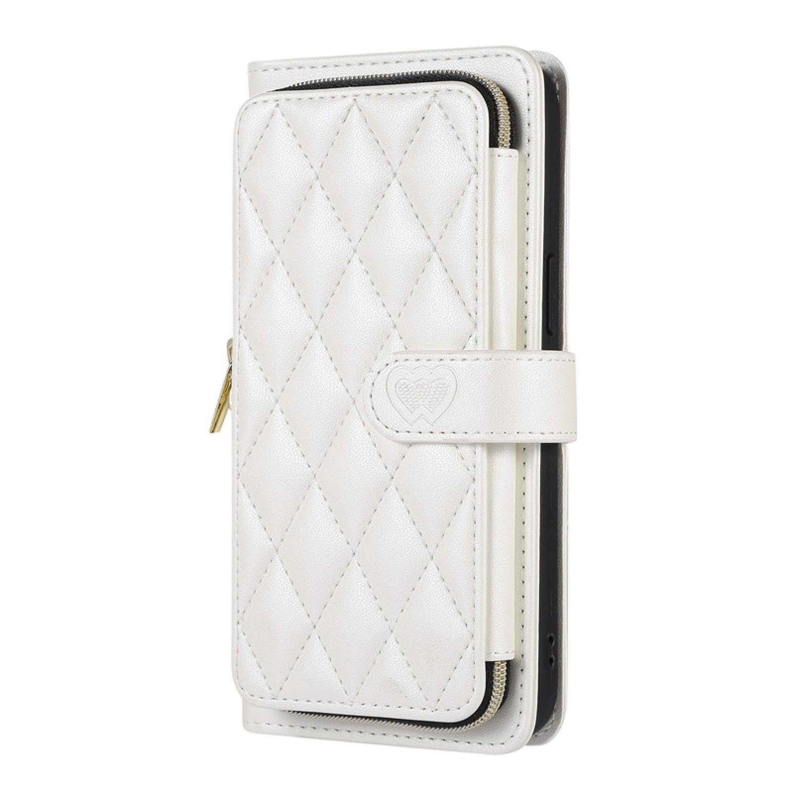 Étui portefeuille iPhone 14 Pro Max blanc avec zip pour sécuriser vos sorties - 8
