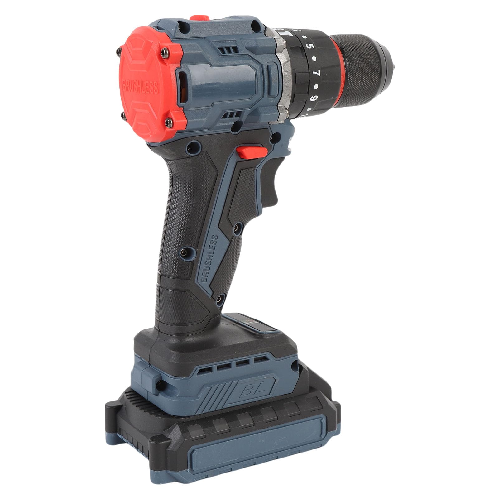 Oumefar Kit de Herramientas de Taladro Inalámbrico 1500 Rpm 25 Engranajes de Torsión Multifuncional Li Destornillador Eléctrico con Batería y Juego de Taladro para Reparación Mant (Enchufe europeo)