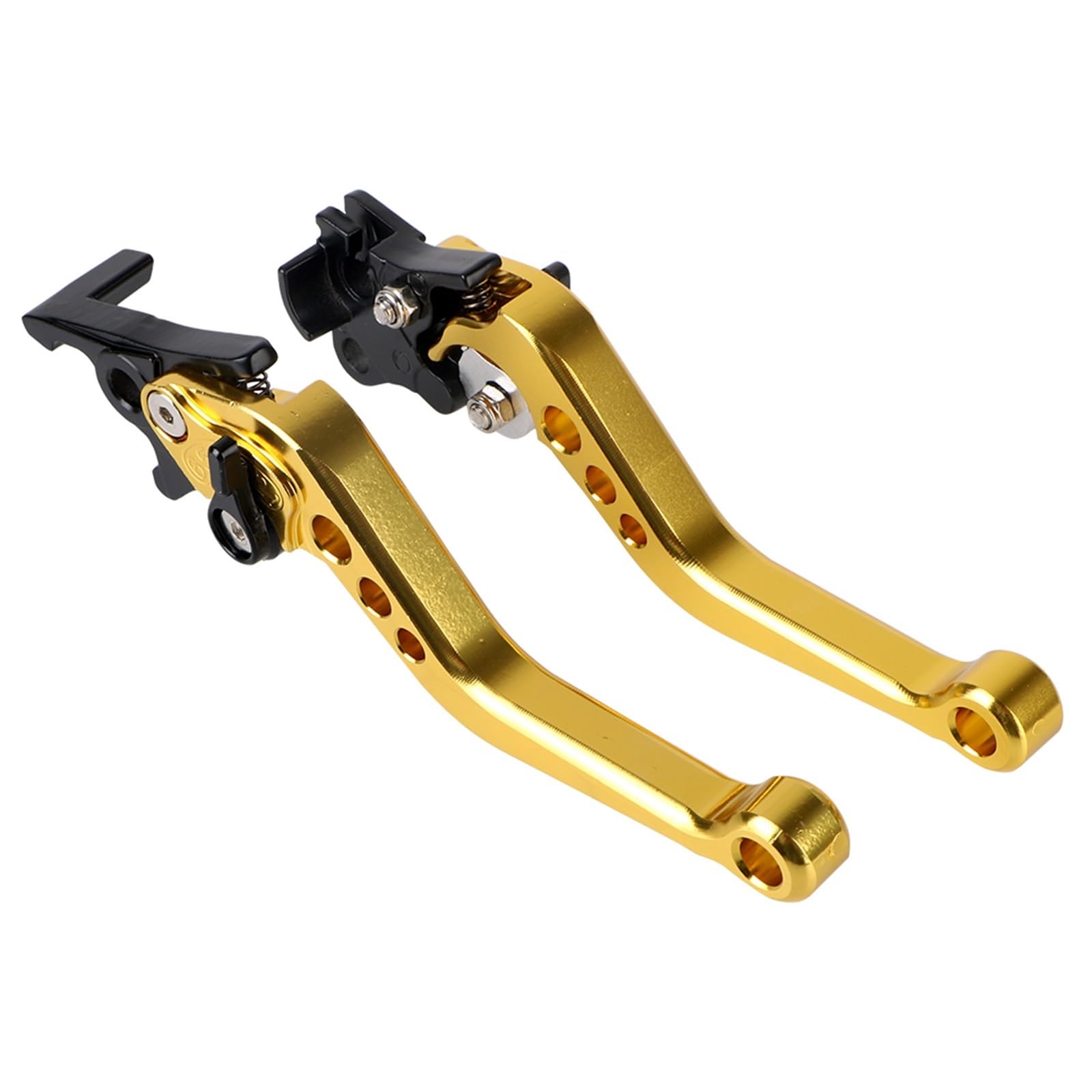 Onmaweyb Yellow Brake Clutch Lever Bike Fit For Motorbike Modification Cnc Motorcycle Clutch Drum Brake Lever Handle 1 Pair Alloy Universal(Yellow)