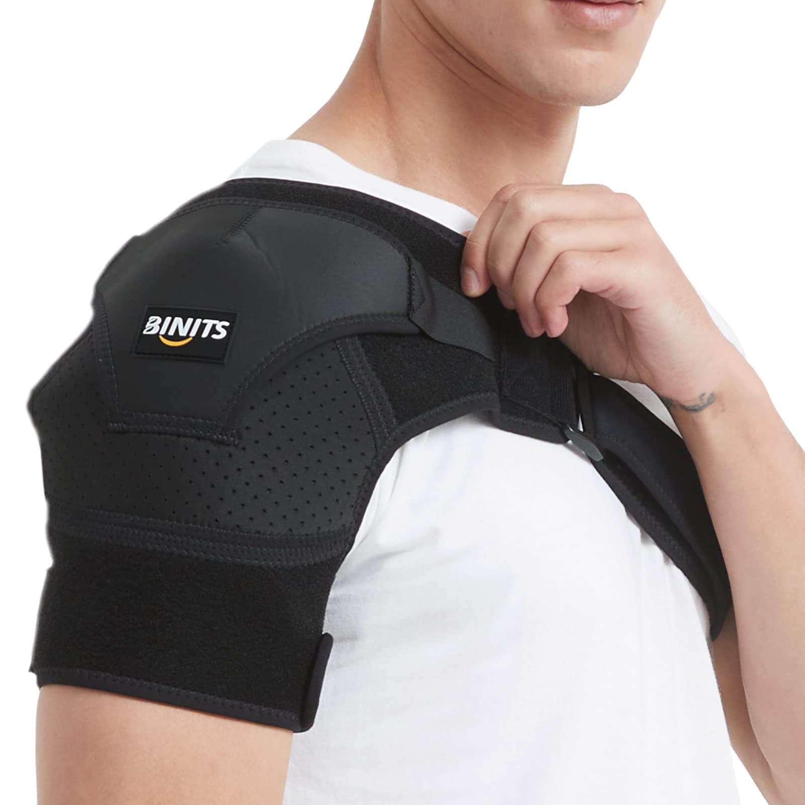 Shoulder Brace for Rotator Cuff Tendonitis Dislocation Shoulder Pain Relief Adjustable Shoulder Support Fit Sleeve Wrap for Men