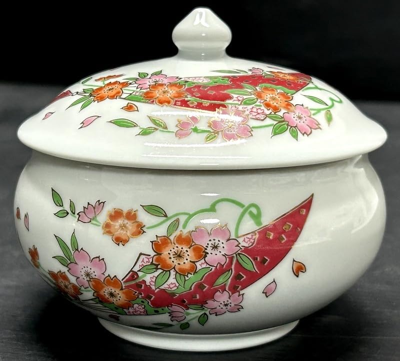錦松梅 陶器製 蓋付き小鉢 2個セット 旭翁創製 Amazon.co.jp: 有田焼 錦松梅 旭翁創製 彌右衛門 蓋付小鉢 草花 青赤2