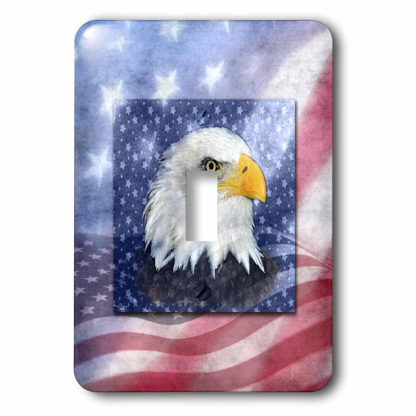 Interrupteur à baïonnette U S Flag et American Eagle 3dRose lsp_52250_1 pour déco murale