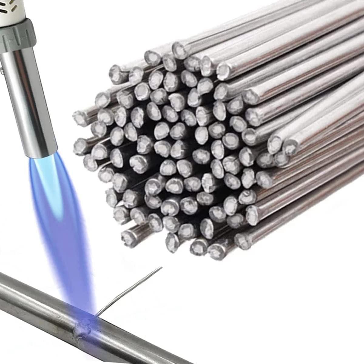 AZB 50 Pieces Flux Core Aluminum Rods Low Temperature Easy Melt Aluminum Welding Rods Welding Sticks